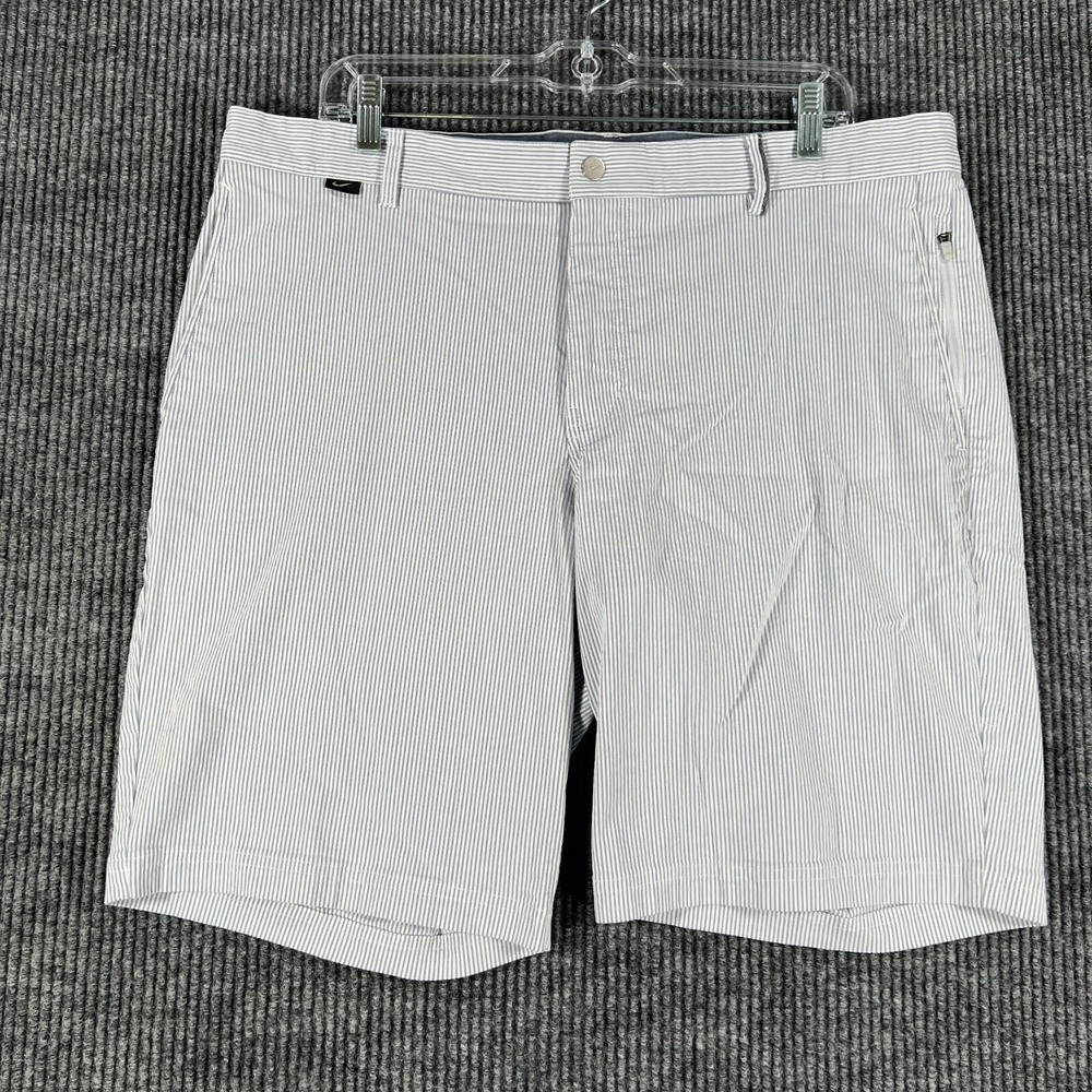 Nike Shorts Golf Modern Dri-Fit Mens Size 38" Blue‎ Striped Chino Sharp